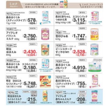 コープデリ　おむつ価格